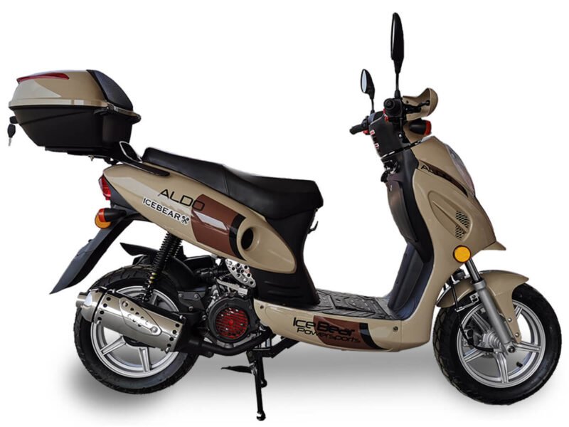 Ice Bear ALDO 150cc Automatic Scooter, Air-Cooled Engine, 12” Aluminum Wheels, SEYOUN NJKK Tires Included For Sale - Image 7