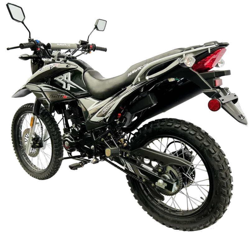 Hawk-X 250cc Dirt Bike, 5-Speed Manual, 4-Stroke Single Cylinder, Air-Cooled, Electric/Kick Start, 35” Seat Height For Sale - Image 3