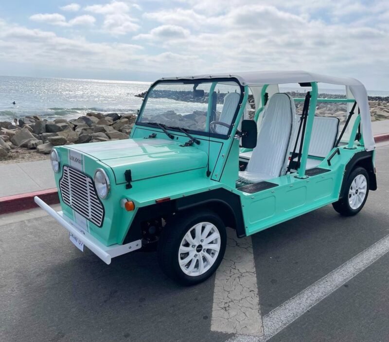 Pre-Order 2025 Moke America eMOKE Lithium Four Passenger Mint Green For Sale