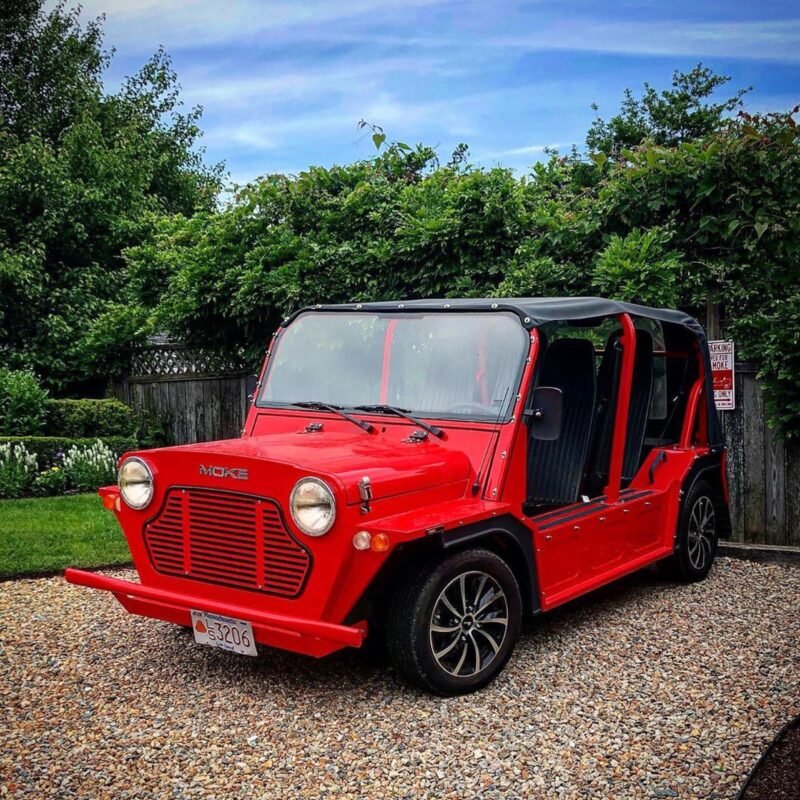 Pre-Order 2025 Moke America eMOKE Lithium Four Passenger Red For Sale