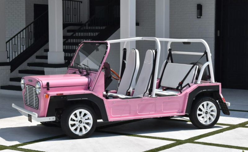 Pre-Order 2025 Moke America eMOKE Lithium Four Passenger Rose Pink For Sale